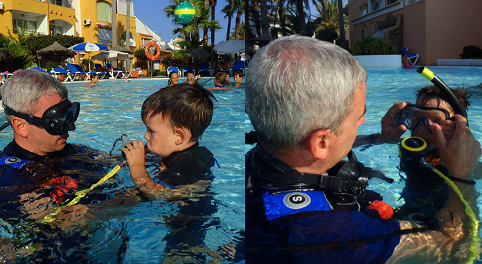Playa Senator buceo en Almería con niños