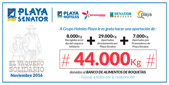 Cheque por valor de 44.000 Kilos de alimentos