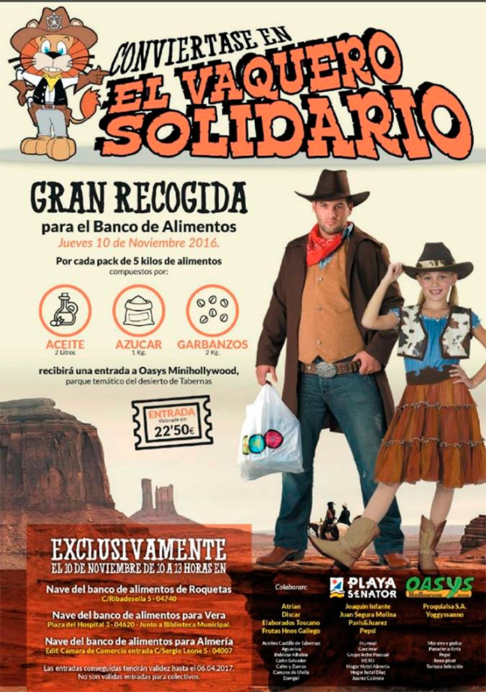 Cartel de la Gran Recogida de Alimentos organizada por Grupo Hoteles Playa
