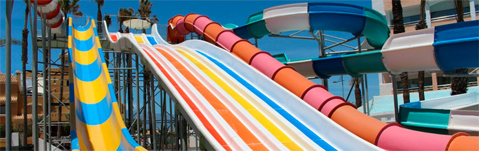 Toboganes del Playasol Spa Hotel en Roquetas de Mar, Almería