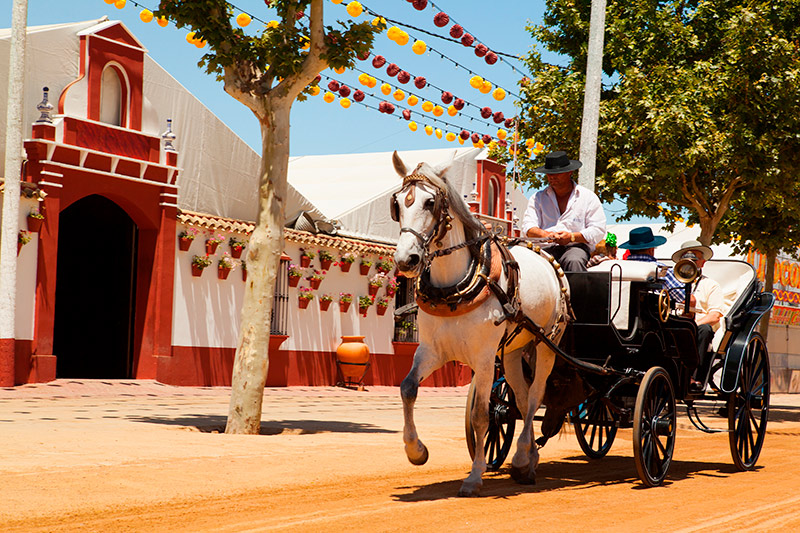 Caballos en la Feria de Sevilla