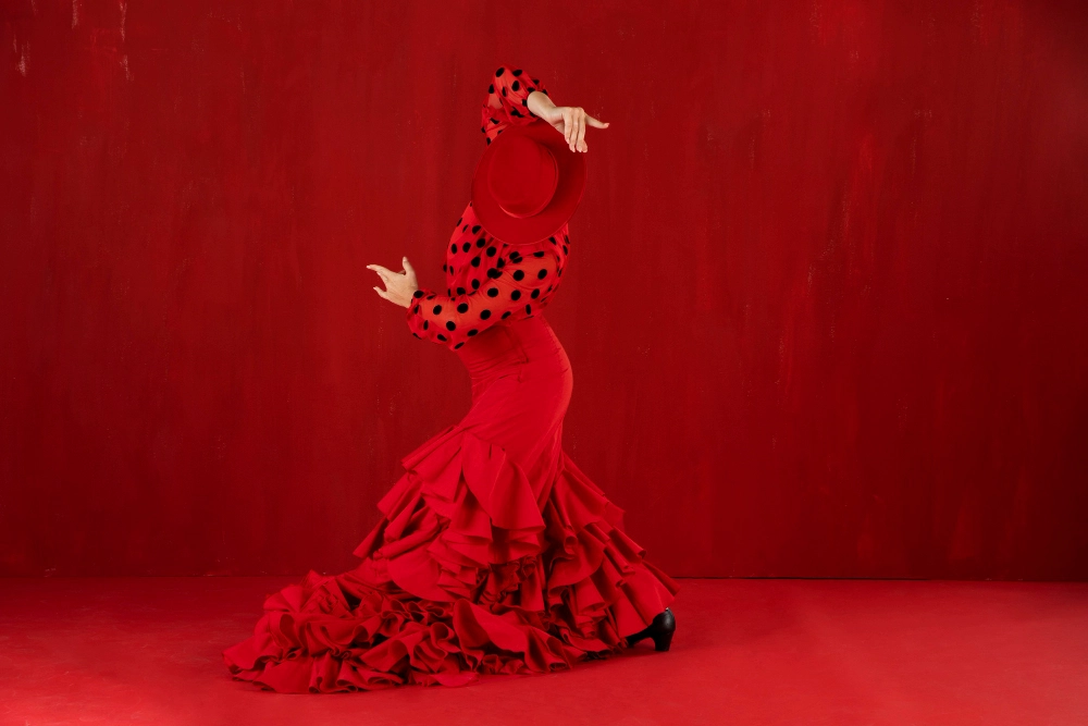espectaculo-de-flamenco-granada-en-verano bailarina-de-flamenco-bailando- Granada