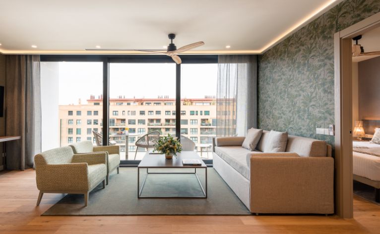salon habitacion apartamentos core suites valencia intelier