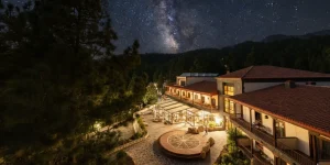 Hotel Spa Villalba de noche bajo cielo estrellado en Tenerife