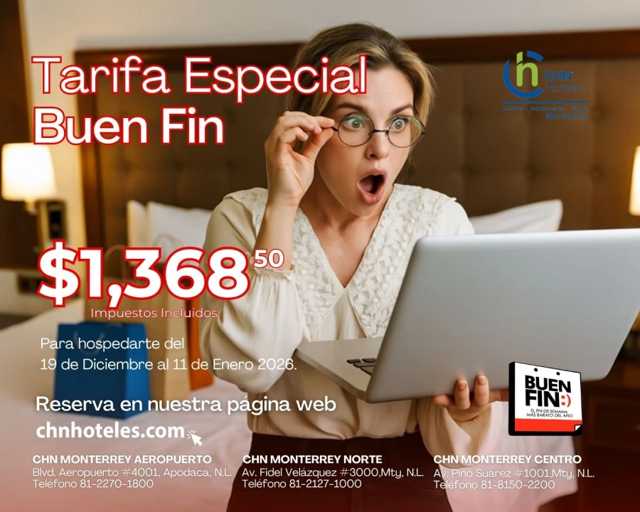 Rooms - Hotel CHN Monterrey Centro - CHN Hoteles